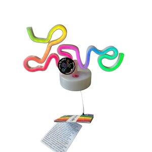 NEW Love Light Up Decor LED LIght Up Sign Neon Multi Color PRIDE Rainbow